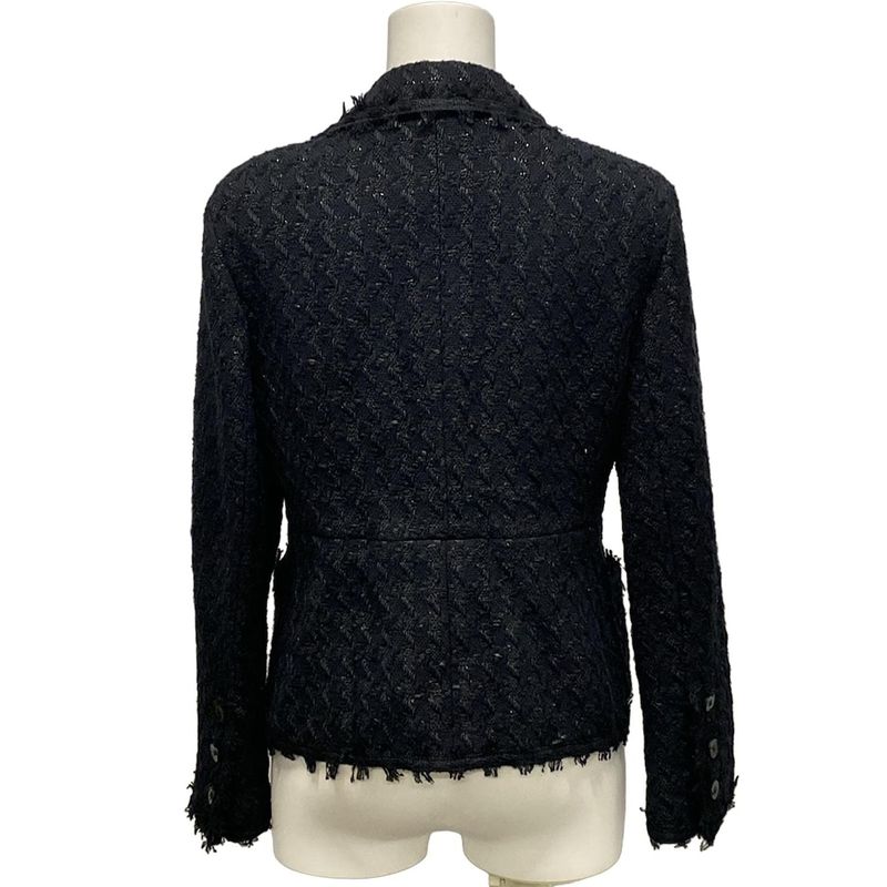 Chanel Jacket Size 34 S Women - P25975 Black and White Long Sleeves Spring and