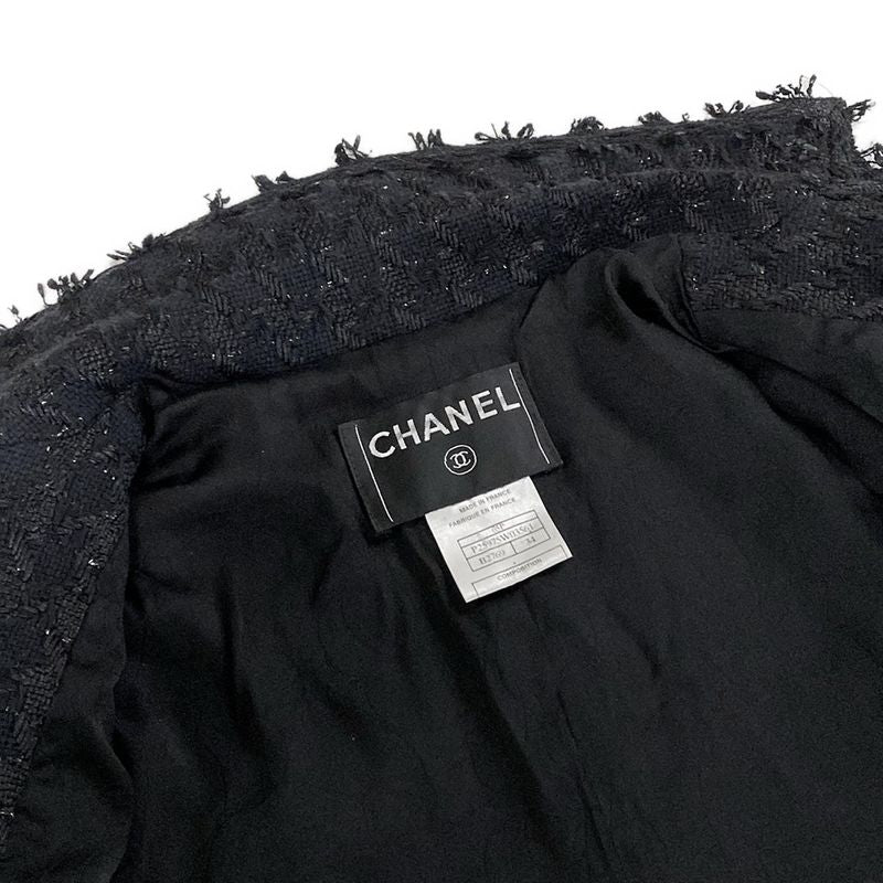 Chanel Jacket Size 34 S Women - P25975 Black and White Long Sleeves Spring and