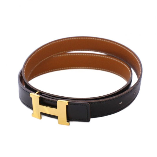 Hermes Constance Leather Belt Leather Belt 75 Black G Mark KH - OH H