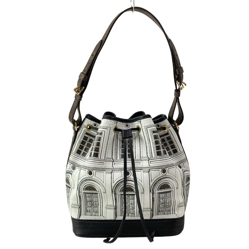 Louis Vuitton Shoulder Bag LV X Fornasetti Noe MM M59105 White and Black