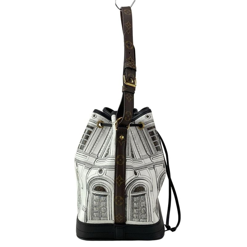 Louis Vuitton Shoulder Bag LV X Fornasetti Noe MM M59105 White and Black