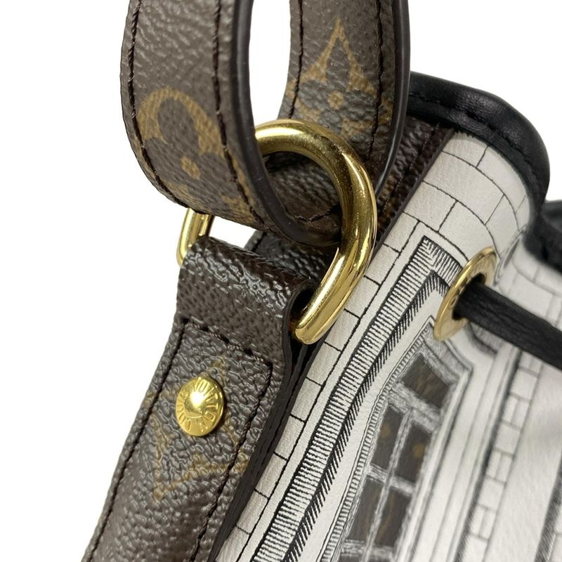 Louis Vuitton Shoulder Bag LV X Fornasetti Noe MM M59105 White and Black