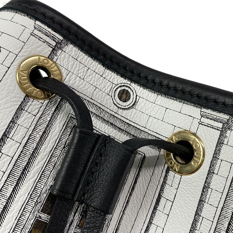 Louis Vuitton Shoulder Bag LV X Fornasetti Noe MM M59105 White and Black