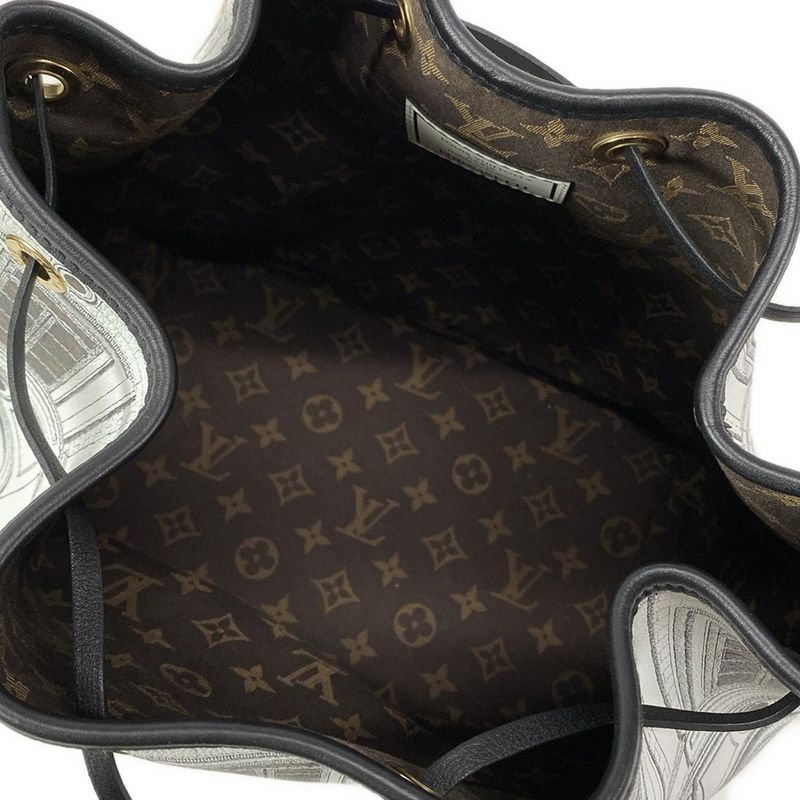 Louis Vuitton Shoulder Bag LV X Fornasetti Noe MM M59105 White and Black