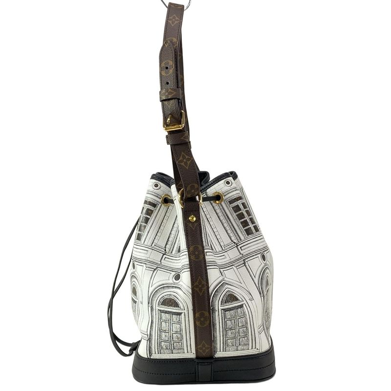 Louis Vuitton Shoulder Bag LV X Fornasetti Noe MM M59105 White and Black