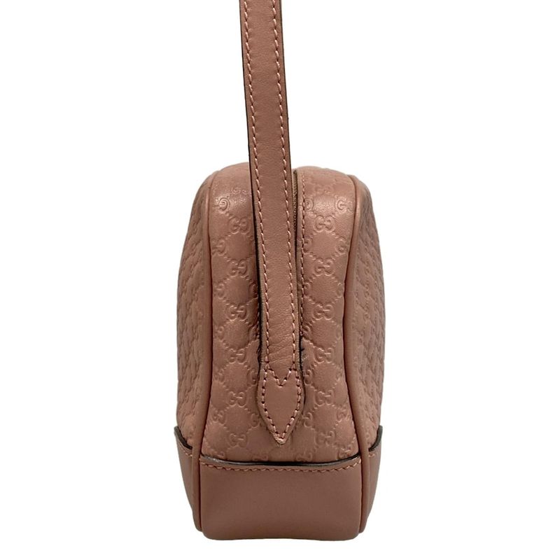 Gucci Shoulder Bag Bree Micro Gucci Guccissima 449413 Pink Leather
