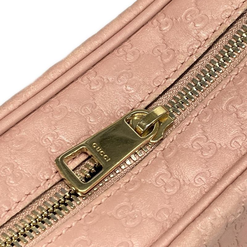 Gucci Shoulder Bag Bree Micro Gucci Guccissima 449413 Pink Leather