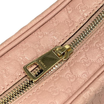 Gucci Shoulder Bag Bree Micro Gucci Guccissima 449413 Pink Leather