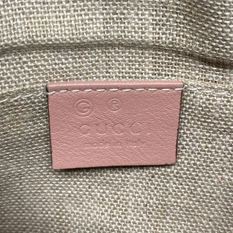 Gucci Shoulder Bag Bree Micro Gucci Guccissima 449413 Pink Leather