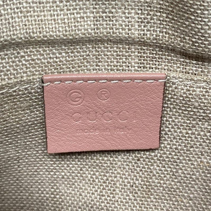 Gucci Shoulder Bag Bree Micro Gucci Guccissima 449413 Pink Leather
