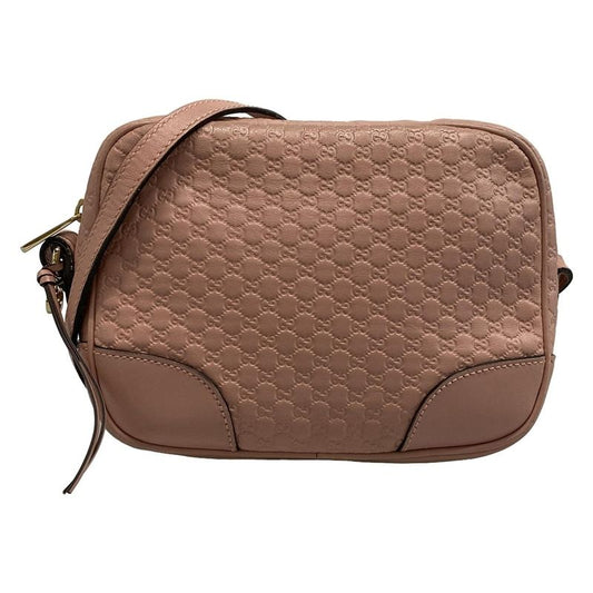 Gucci Shoulder Bag Bree Micro Gucci Guccissima 449413 Pink Leather
