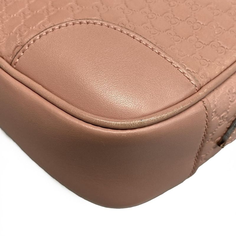 Gucci Shoulder Bag Bree Micro Gucci Guccissima 449413 Pink Leather