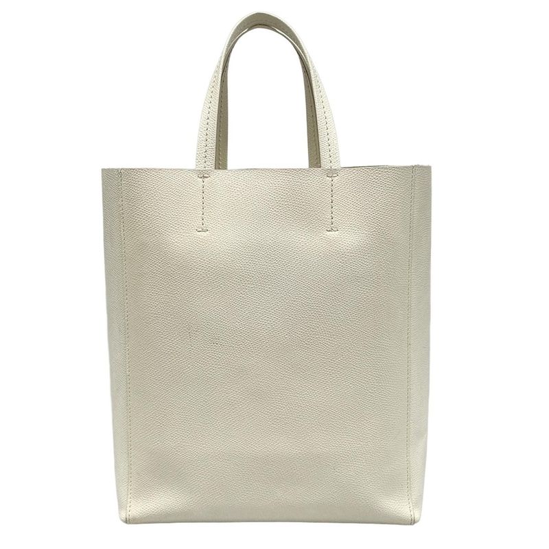 Celine Tote Bag Bertical Cabas Small White Leather
