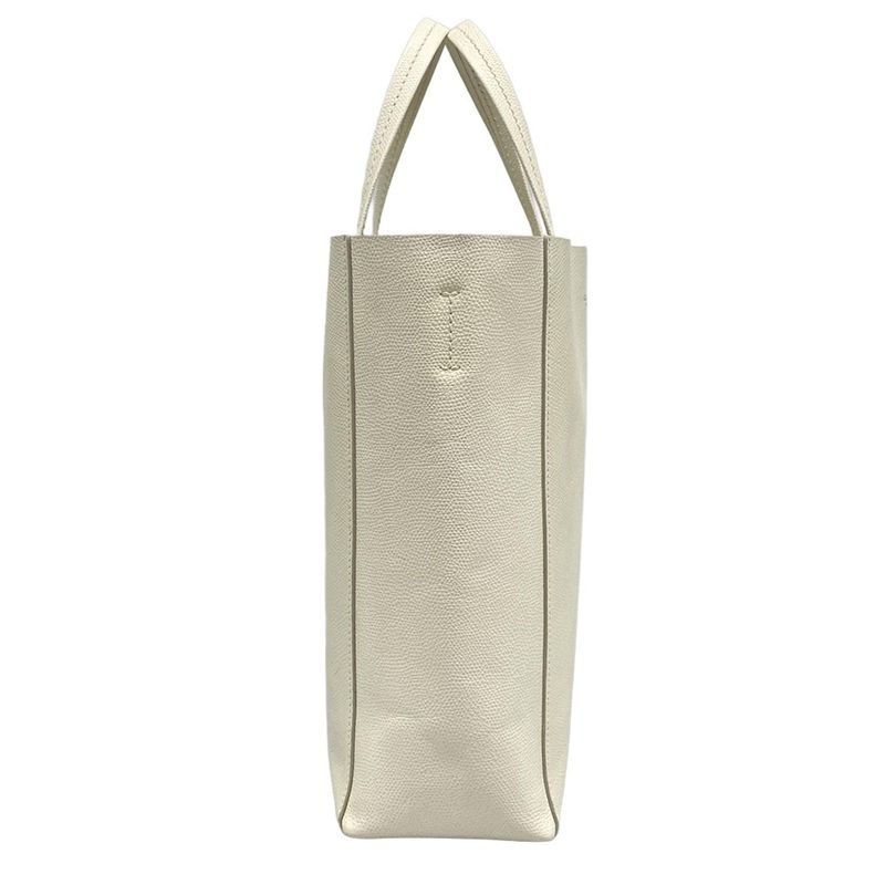 Celine Tote Bag Bertical Cabas Small White Leather