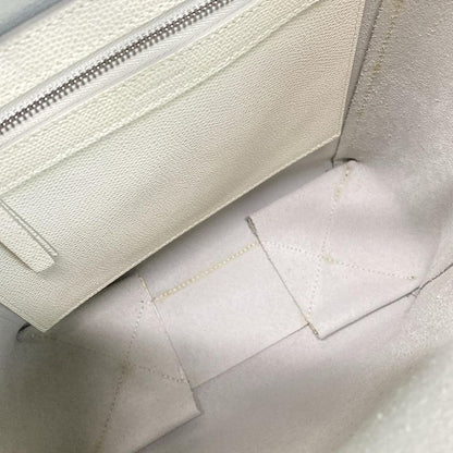 Celine Tote Bag Bertical Cabas Small White Leather