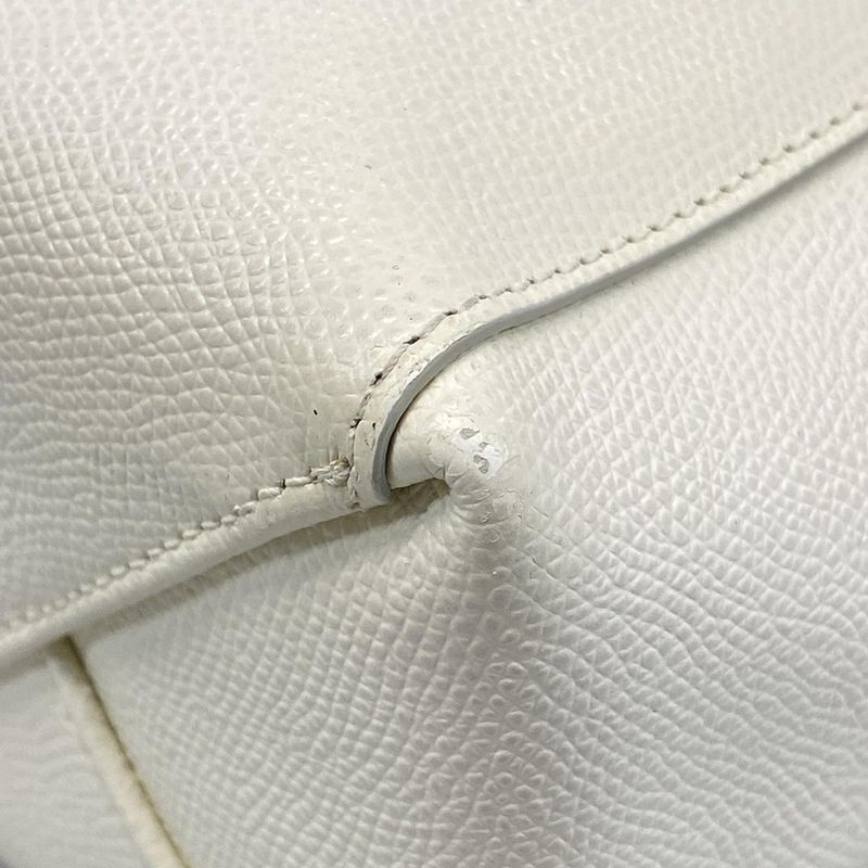 Celine Tote Bag Bertical Cabas Small White Leather