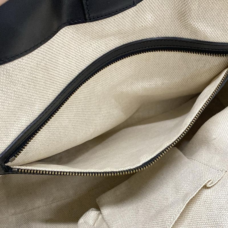 Gucci Tote Bag GG Pattern 296874 Beige Dark Brown and Black Studs Leather