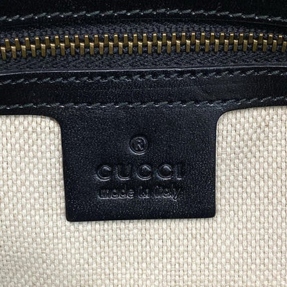 Gucci Tote Bag GG Pattern 296874 Beige Dark Brown and Black Studs Leather