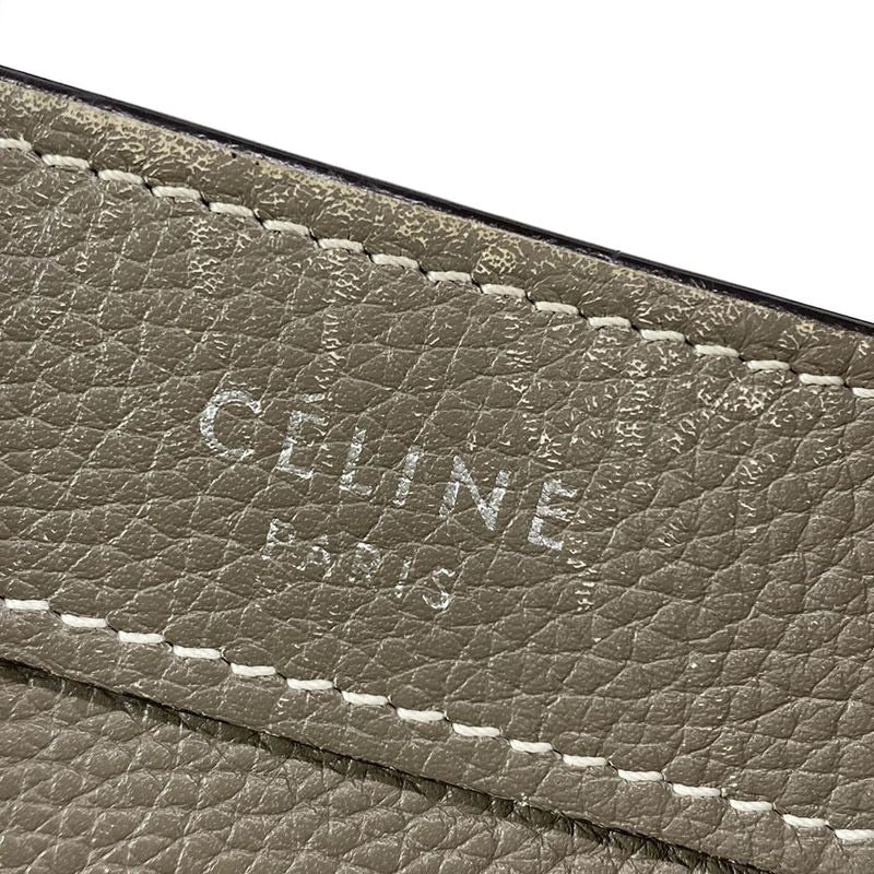 Celine Handbag Luggage Nano Shopper Gray Beige