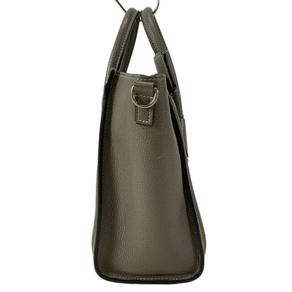 Celine Handbag Luggage Nano Shopper Gray Beige