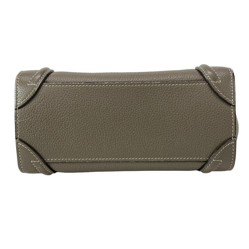 Celine Handbag Luggage Nano Shopper Gray Beige