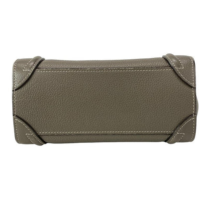 Celine Handbag Luggage Nano Shopper Gray Beige