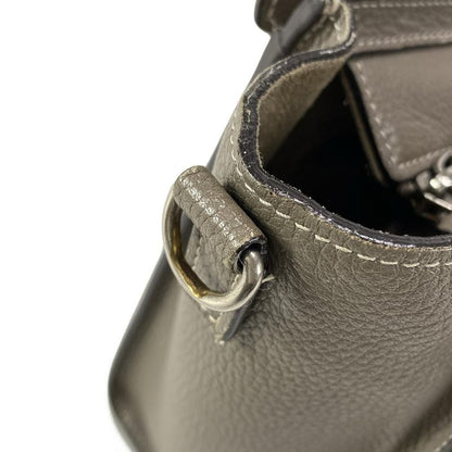 Celine Handbag Luggage Nano Shopper Gray Beige