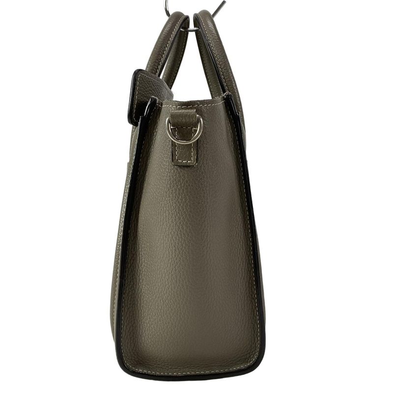 Celine Handbag Luggage Nano Shopper Gray Beige