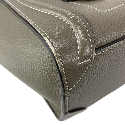 Celine Handbag Luggage Nano Shopper Gray Beige