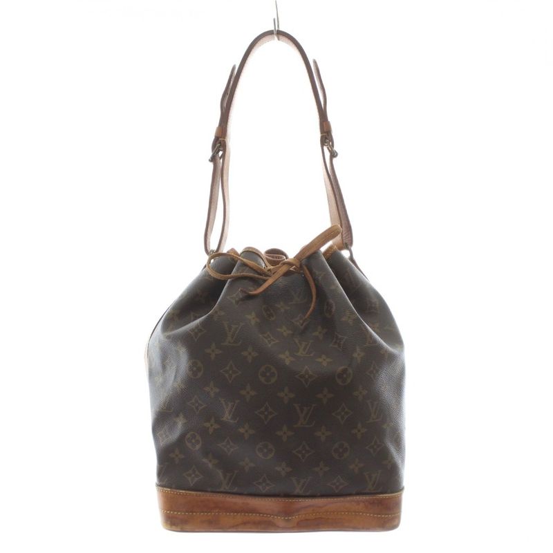 Louis Vuitton Noe Monogram Shoulder Bag Tote One Shoulder PVC Leather Draw String