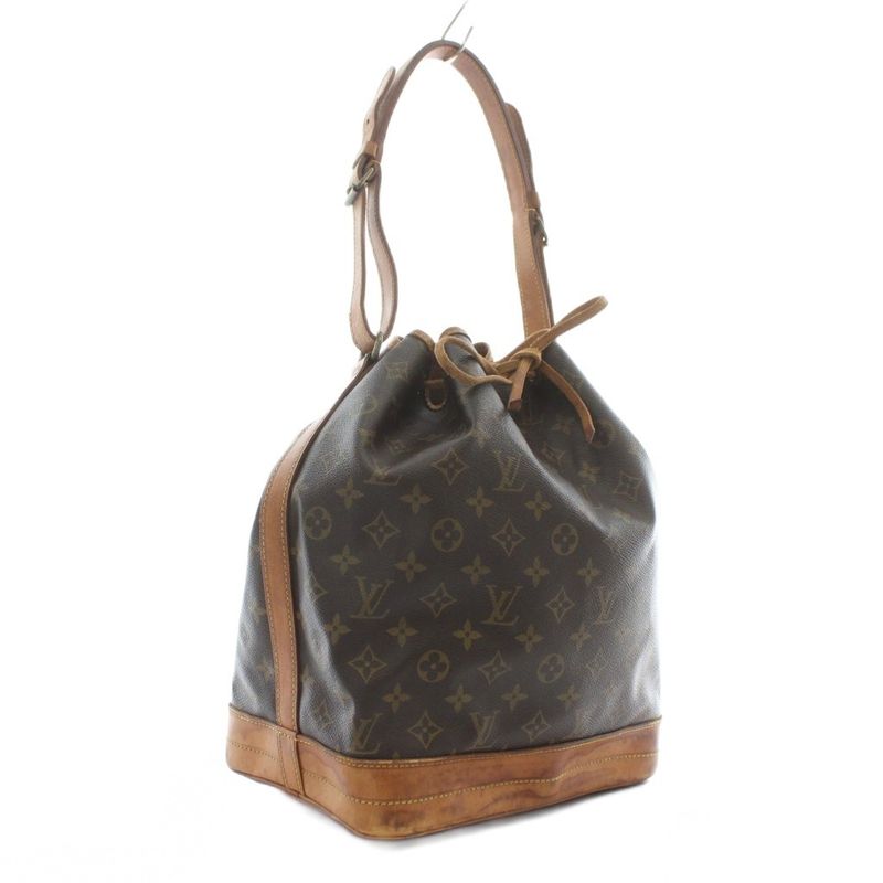 Louis Vuitton Noe Monogram Shoulder Bag Tote One Shoulder PVC Leather Draw String