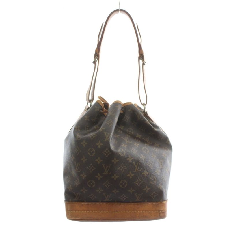 Louis Vuitton Noe Monogram Shoulder Bag Tote One Shoulder PVC Leather Draw String