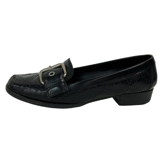 Louis Vuitton Loafers 34 1 2 Women - Black Perforated Outsole Reupholstered