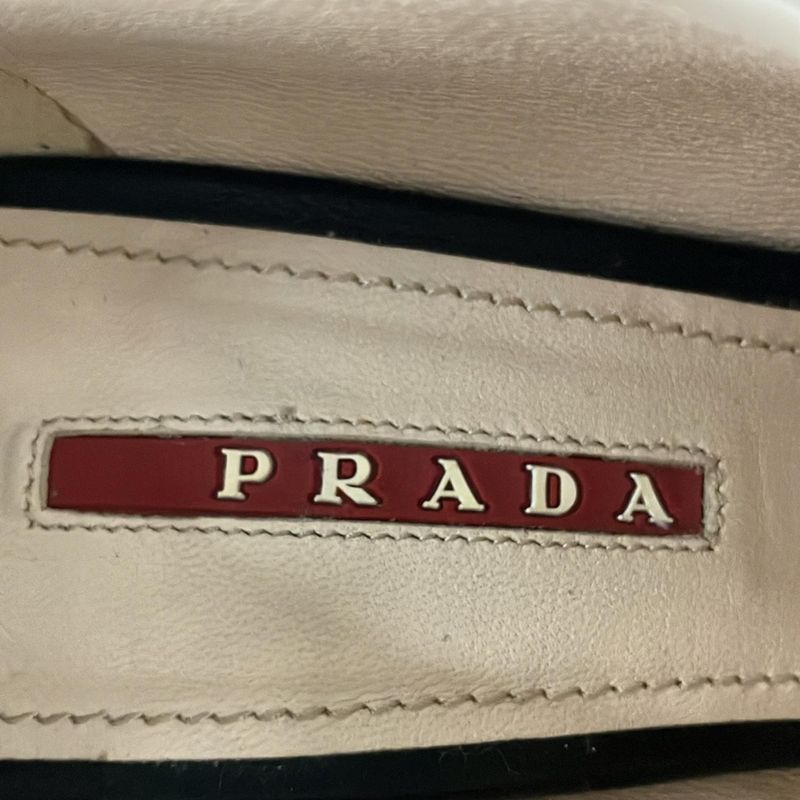 Prada Sport Booties 36 1 2 Women - Black Open Toe Wedge Sole Leather