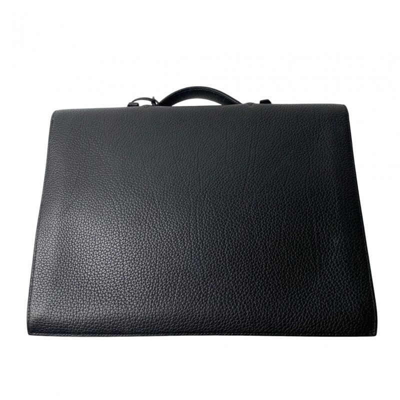 Hermes Men's Sac a Depeches 38 Noir Black B Engraved Togo Gold Hardware