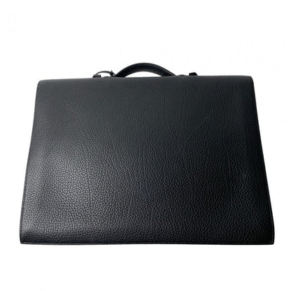 Hermes Men's Sac a Depeches 38 Noir Black B Engraved Togo Gold Hardware