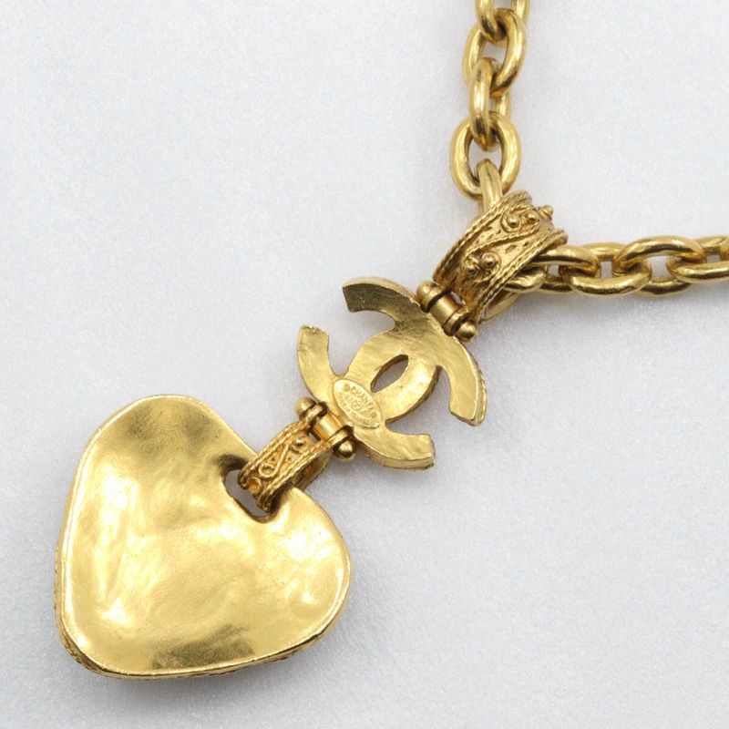 Chanel Gripoix Coco Mark Vintage Gold Plated 94a Ladies 125g Necklace