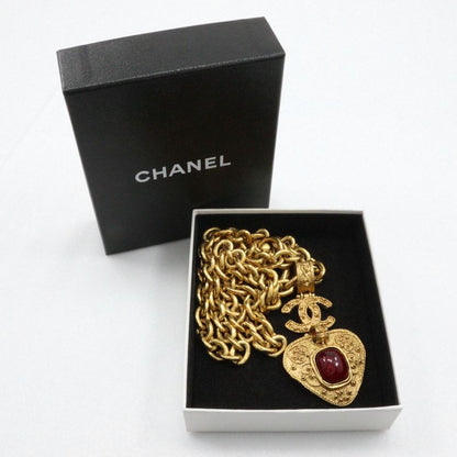 Chanel Gripoix Coco Mark Vintage Gold Plated 94a Ladies 125g Necklace