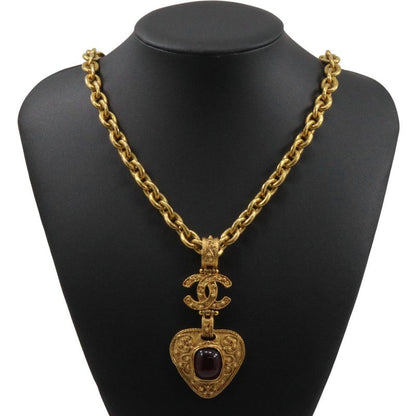 Chanel Gripoix Coco Mark Vintage Gold Plated 94a Ladies 125g Necklace