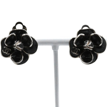 Chanel Camellia Coco Mark Metal Silver 08p Ladies 15.5g Earring