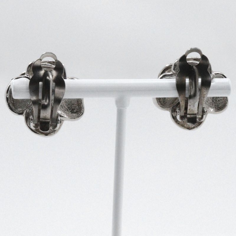 Chanel Camellia Coco Mark Metal Silver 08p Ladies 15.5g Earring