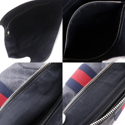 Gucci Messenger Bag 474139 GG Supreme Canvas Black Unisex Shoulder Bag