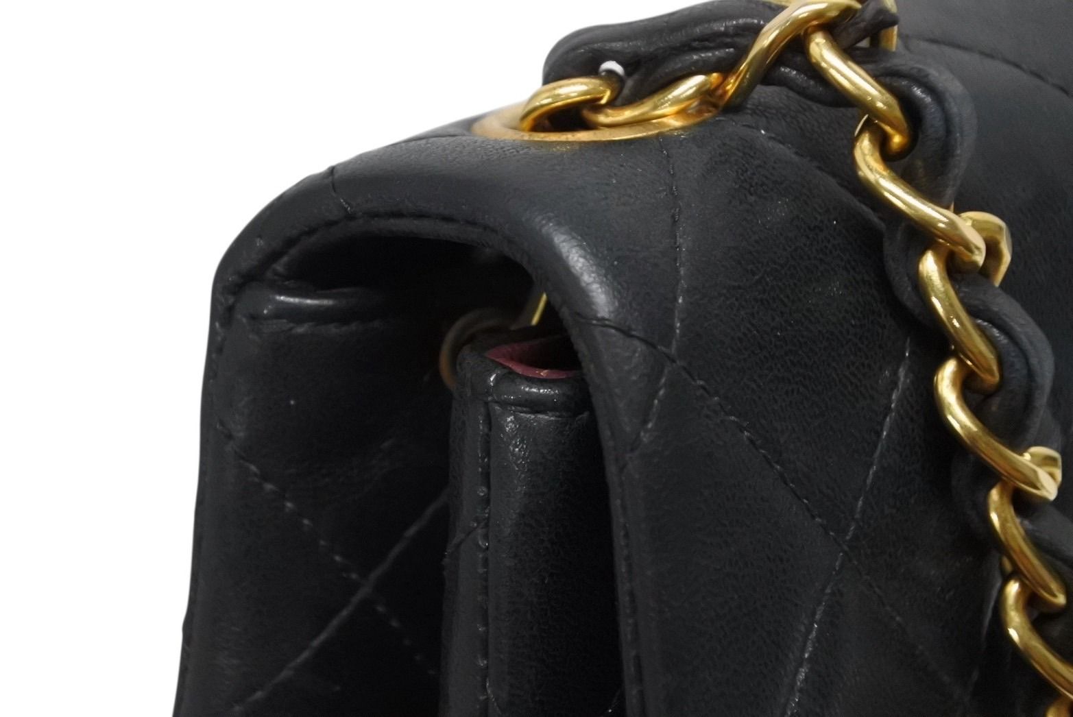 Chanel Mini Quilted 17 S Flap S Chain Shoulder Bag Lambskin CC Logo Black — view 4