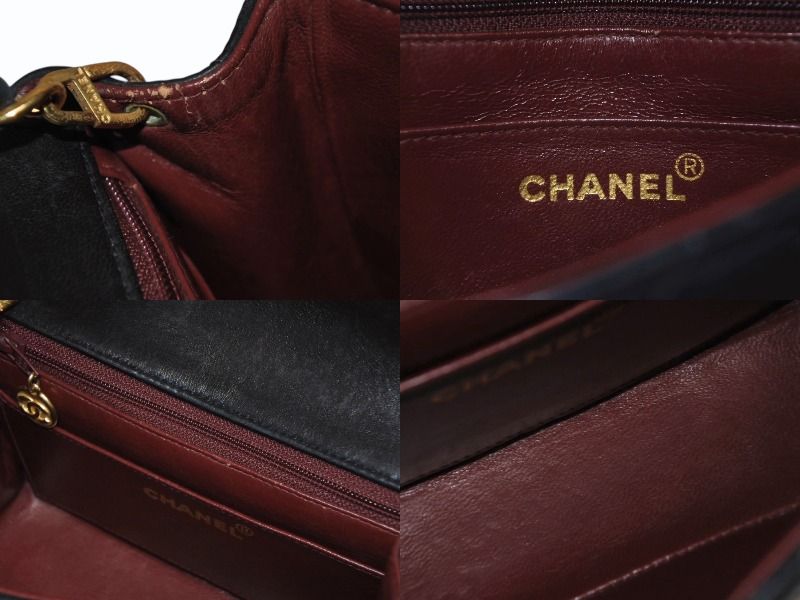 Chanel Mini Quilted 17 S Flap S Chain Shoulder Bag Lambskin CC Logo Black — view 8