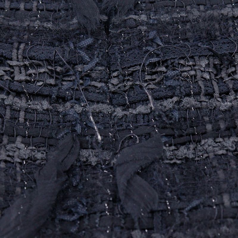 Chanel Tiered 05a P26857v17351 Tweed Black Women's Skirt