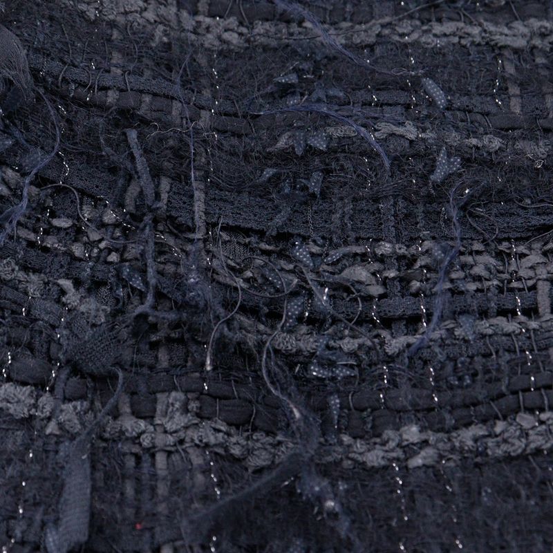 Chanel Tiered 05a P26857v17351 Tweed Black Women's Skirt