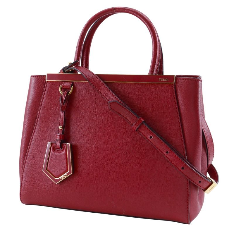 Fendi Petit Toujours 2way Shoulder 8bh253 Leather Red Women's Handbag