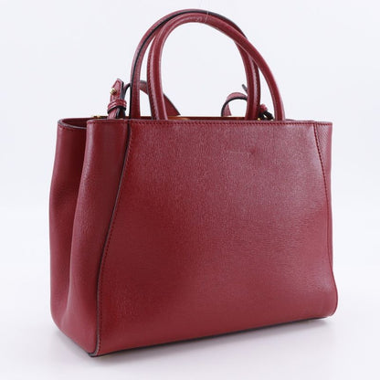 Fendi Petit Toujours 2way Shoulder 8bh253 Leather Red Women's Handbag