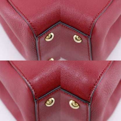 Fendi Petit Toujours 2way Shoulder 8bh253 Leather Red Women's Handbag