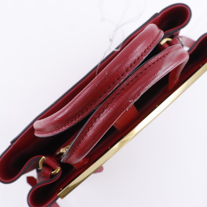 Fendi Petit Toujours 2way Shoulder 8bh253 Leather Red Women's Handbag